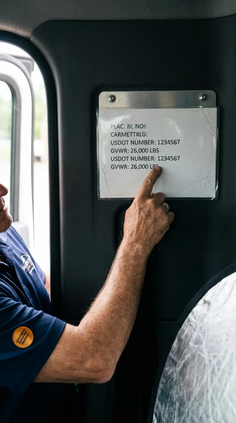 USDOT licensing placard verification in Saint Paul